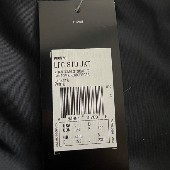 New With Tags Liverpool FC Official Licensed Padded Bench Coat Black/Red Size L - Picture 10 of 12